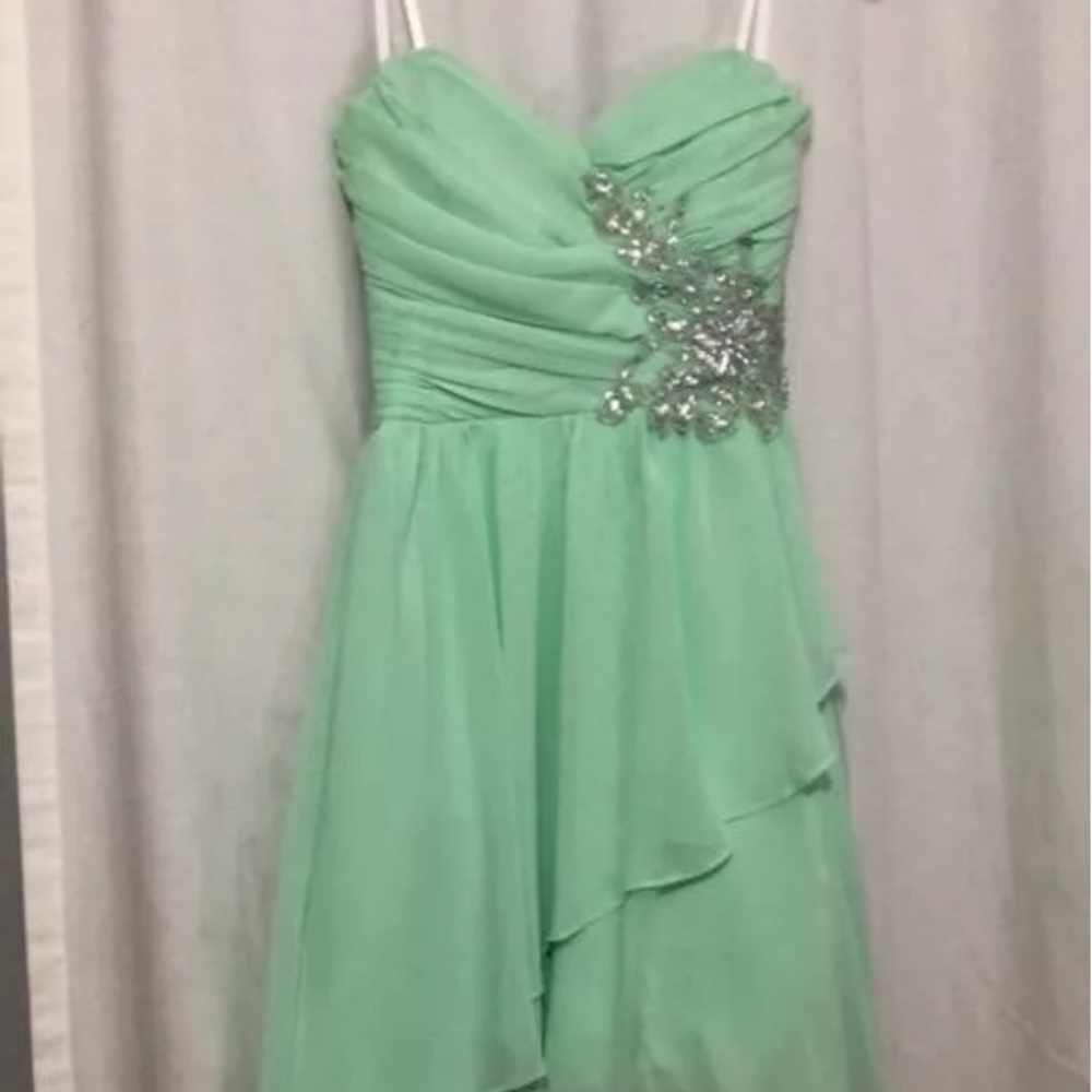 Josh And Jazz Strapless Mint Green Formal Dress